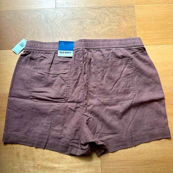 NWT, Old Navy Linen Blend Elastic Waist Shorts, Size L - Picture 3 of 6